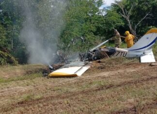 Dos heridos tras caída de avioneta en Dajabón