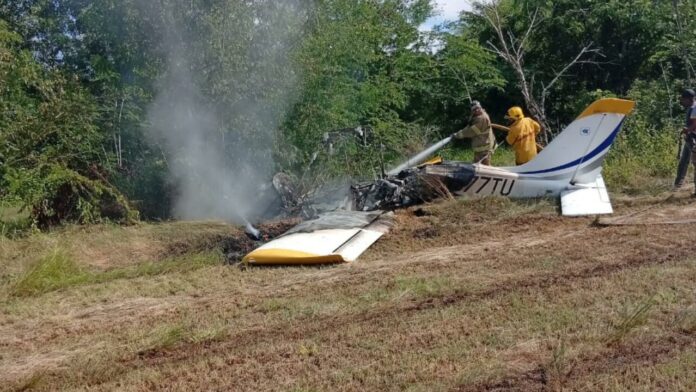 Dos heridos tras caída de avioneta en Dajabón