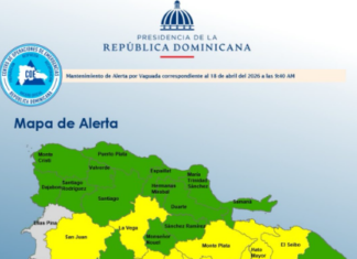 COE mantiene 11 provincias en alerta amarilla y 15 en verde por lluvias