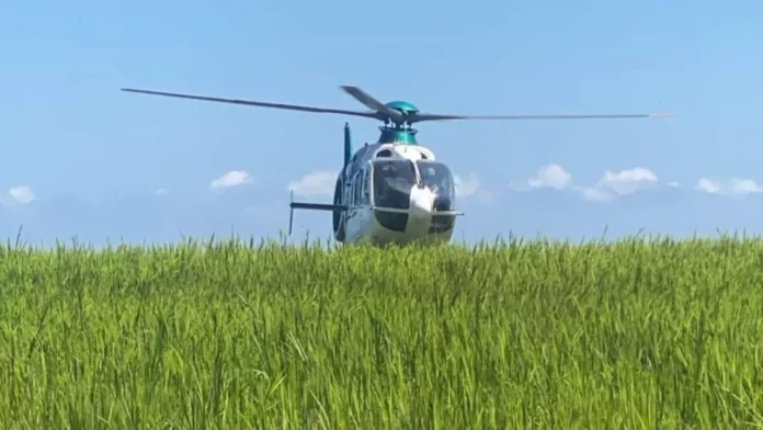 Helicóptero aterriza en el Malecón de Puerto Plata para trasladar heridos tras accidente de la avanzada presidencial