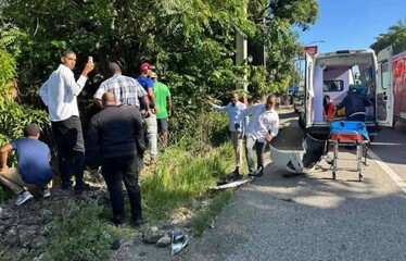 Gobierno cubrirá gastos médicos de persona herida en accidente con avanzada presidencial