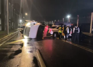 Patana se vuelca en la avenida George Washington, DN