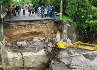 Onesvie evalúa daños tras colapso del puente de Camú en Puerto Plata