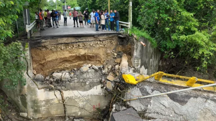 Onesvie evalúa daños tras colapso del puente de Camú en Puerto Plata