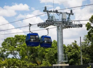 Reanudan servicio en líneas 1 y 2 del Teleférico de SD tras suspensión por lluvias