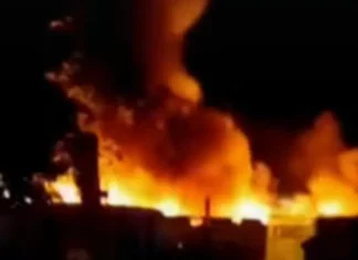 Se registró incendio de gran magnitud en sector Cancino Adentro