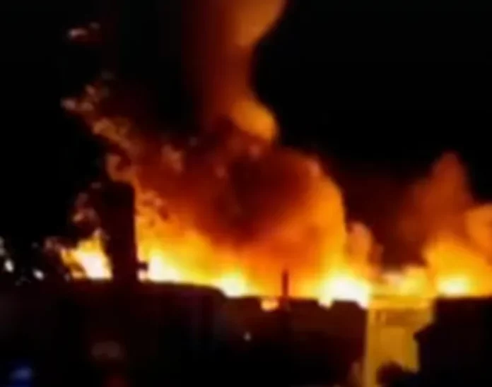 Se registró incendio de gran magnitud en sector Cancino Adentro