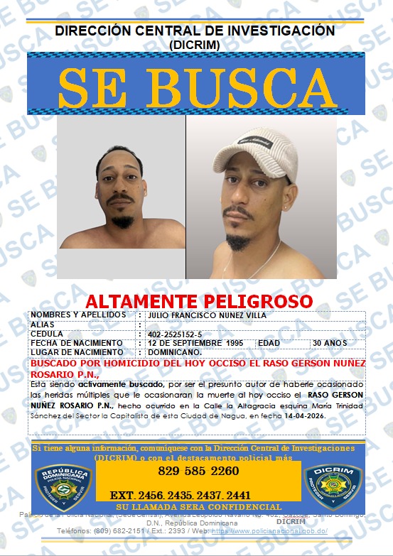 Activan búsqueda de implicado en la muerte de raso policial en Nagua