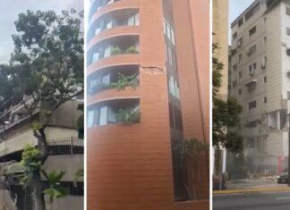 Daños en edificios tras el fuerte terremoto en Venezuela