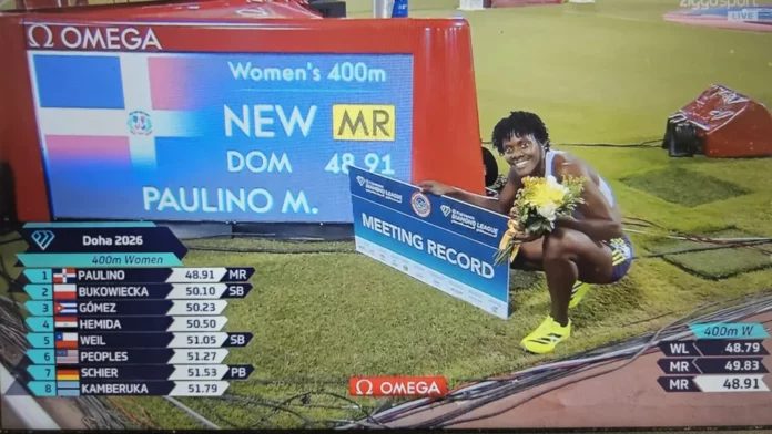 Marileidy Paulino gana en Doha y fija récord del meeting con 48.91