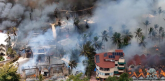 Continúan labores para sofocar incendio en hotel de Bayahíbe; causas están bajo investigación