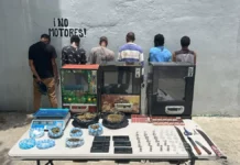 Ocupan tragamonedas, drogas y cigarrillos durante operativo en Capotillo