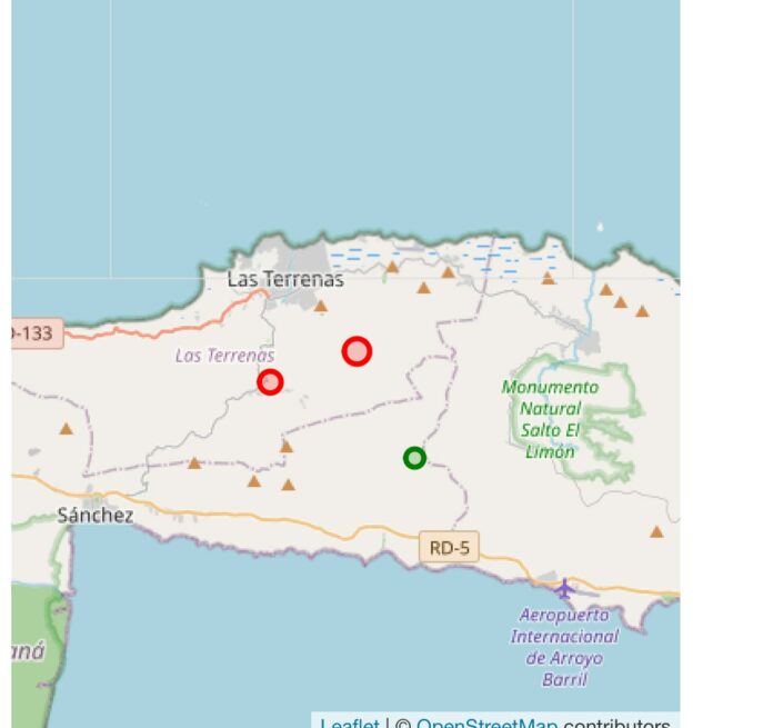 Dos temblores sacuden la zona de Las Terrenas la mañana de este miércoles