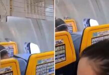 Horror en el aire: una ventanilla se rompe y casi succiona a un pasajero