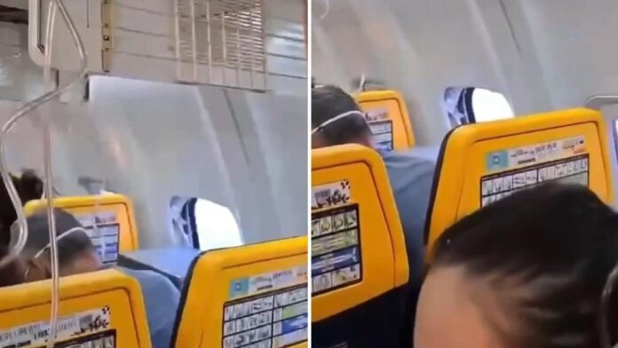 Horror en el aire una ventanilla se rompe y casi succiona a un pasajero