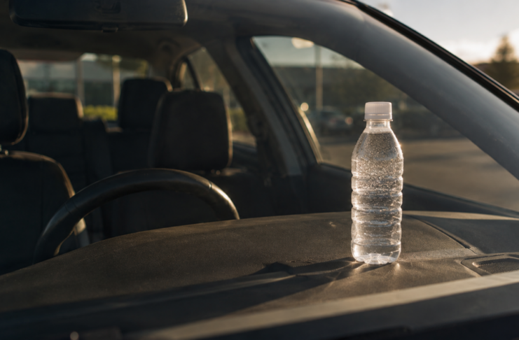 Lo que el calor le hace a tu botella de agua en el coche te dejará sin palabras