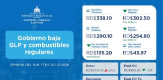 Gobierno baja el GLP y los combustibles regulares